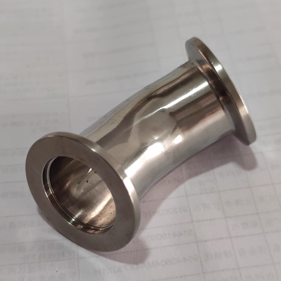 304 Stainless Steel 45-degree KF Vacuum Pipeline Quick-Load Chuck Two-Way Elbow Non-Standard Customization